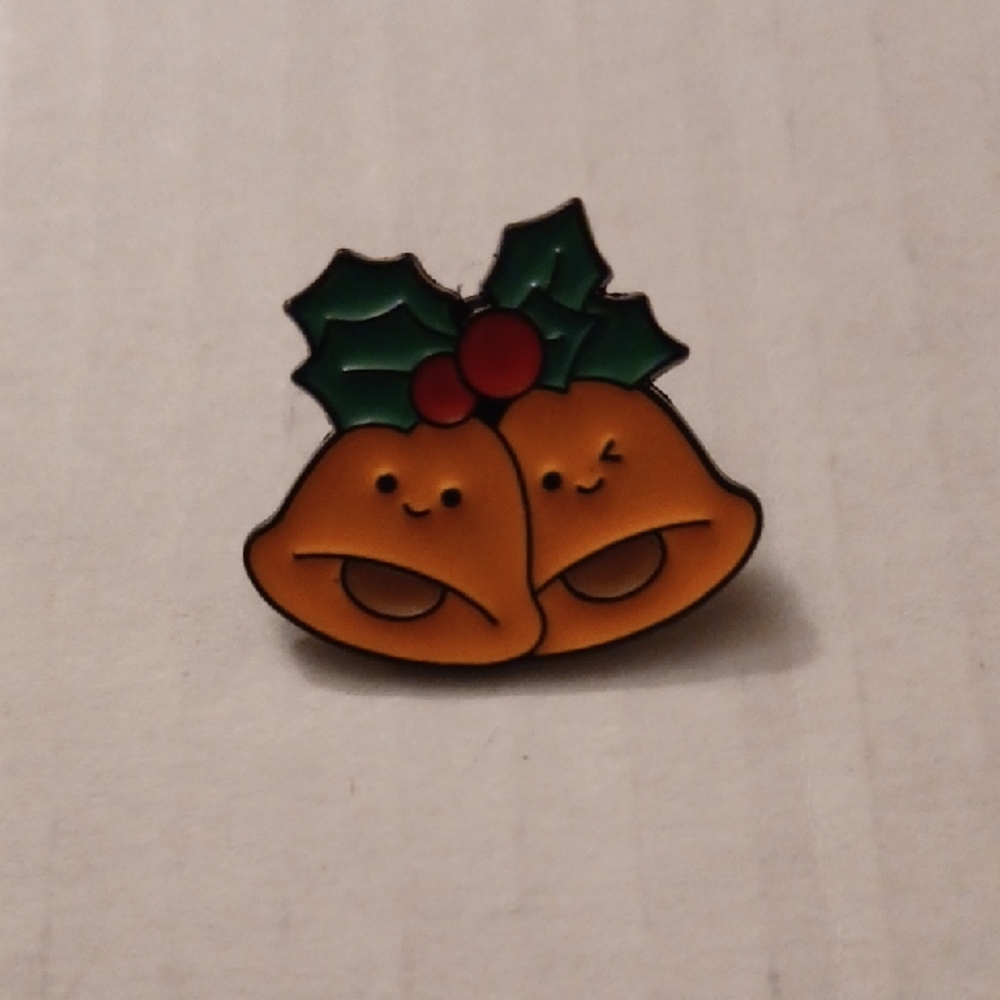 4/$30 New Festive Bell Enamel Pin